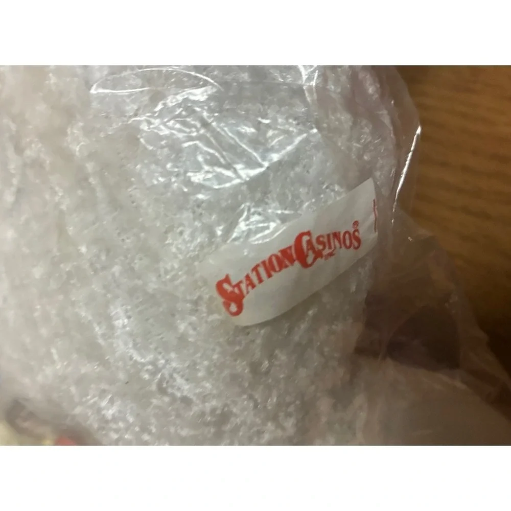 Station Casinos Las Vegas Plushie Puppy White Red Heart Dog Valentine NEW‎